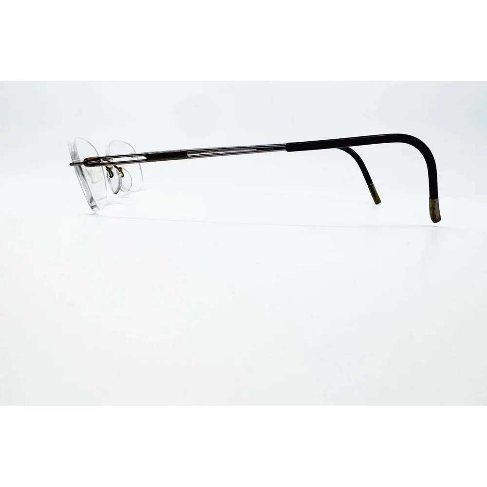 Silhouette Eyeglasses Unisex Brown Rimless Oval Frame 49-19-145 5227 6055 49mm